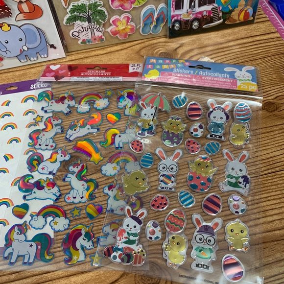 Sticker Lot of 15 packs Summer animals Easter cactus forest friends #3 - Picture 3 of 5